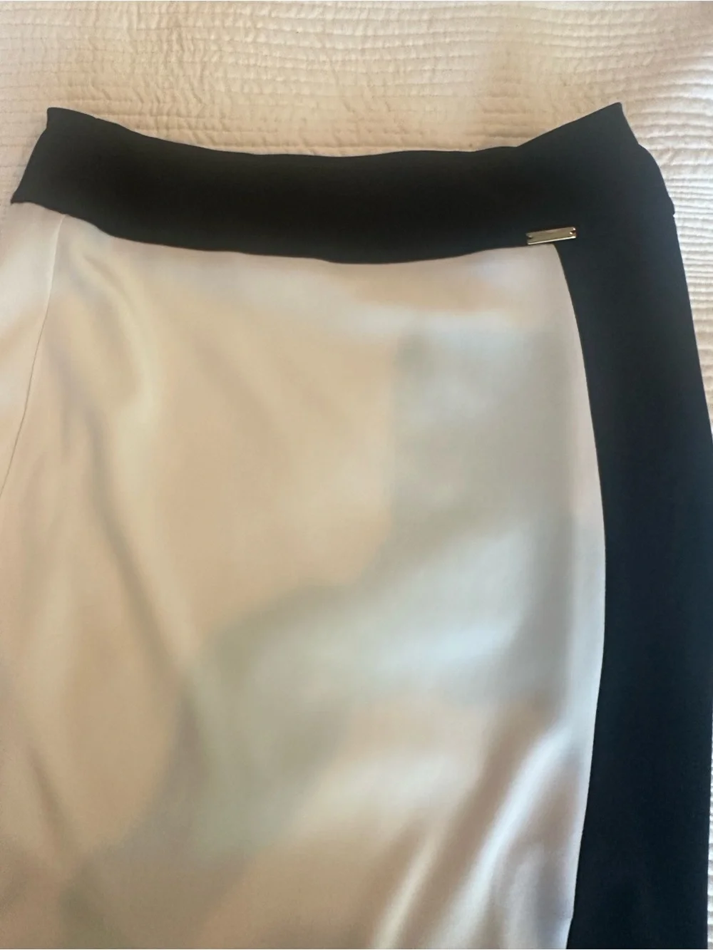 Joseph Ribkoff Black and White Colorblock Pencil Skirt